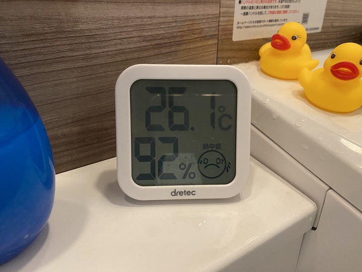 お風呂、浴室の温度と湿度