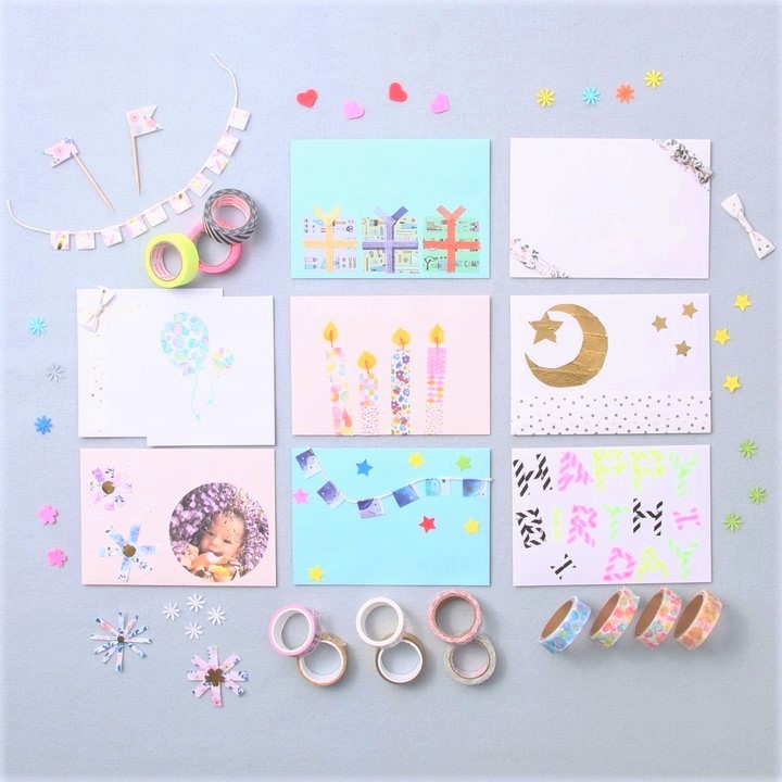 メッセージカードをマスキングテープで彩る可愛い手作りアイデア8選の画像